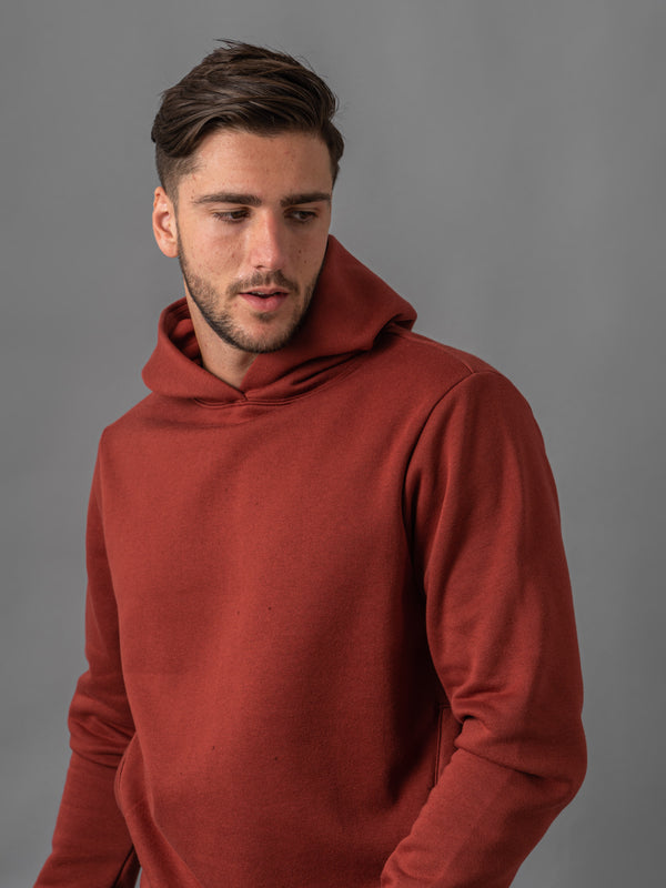 Sleek Hoodie Fired Brick