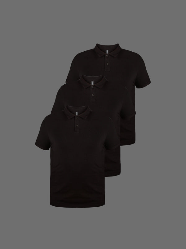 3-Pack Negro Polo