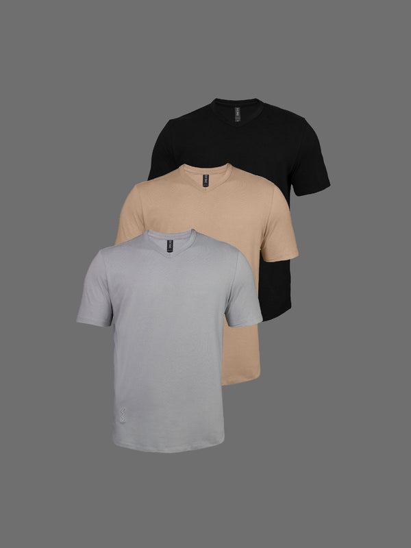 3-Pack tonos naturales Cuello V